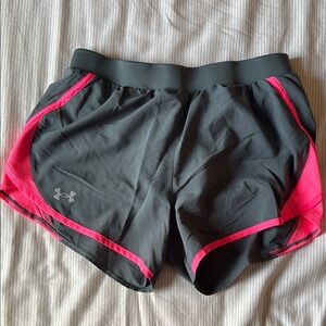 Under Armour Athletic Shorts Gray and Pink with Breathable Fabric